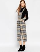 Asos Tailored Overall In Check - Camel Check