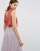 Coast Etiana Top With Embellished Neckline - Copper