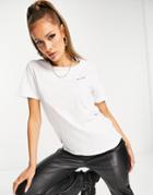 Na-kd Logo Print T-shirt In White