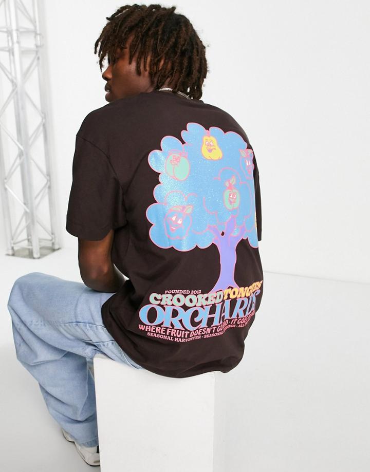 Crooked Tongues Orchards Graphic T-shirt In Brown