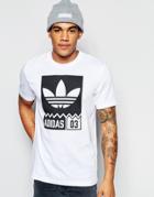 Adidas Originals T-shirt With Street Graphic Aj7716 - White