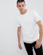 Jack & Jones Originals T-shirt With Stepped Hem Detail - White