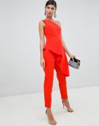 Asos Design Slim Red Pants Two-piece - Red