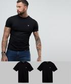 Emporio Armani Crew Neck 2 Pack T-shirt In Black - Black