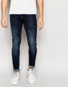 Pull & Bear Super Skinny Fit Jeans In Midwash Blue - Midwash Blue
