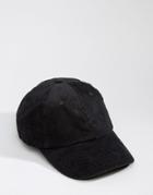 Dead Vintage Cord Baseball Cap - Black