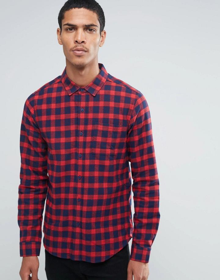 Another Influence Checked Shirt - Red