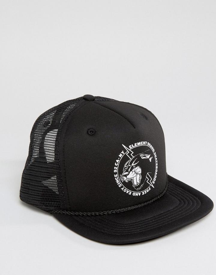 Element Trucker Cap Emblem - Black