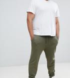 Asos Design Plus Skinny Joggers In Khaki - Green