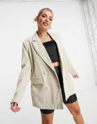 4th & Reckless Oversized Cord Blazer In Cream-white