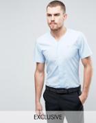 Hart Hollywood Slim Short Sleeve V Neck Shirt - Blue