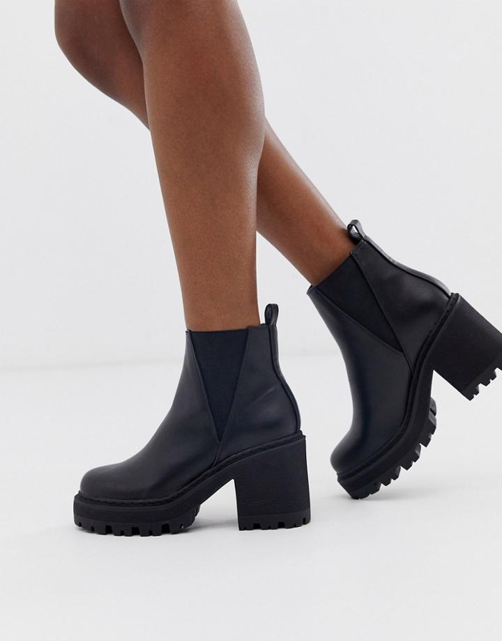 Truffle Collection Chunky Chelsea Boots In Black