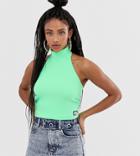 Reclaimed Vintage Inspired Halter Top - Green