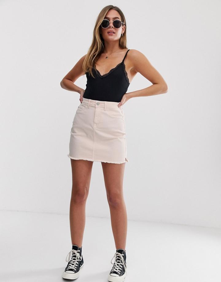 Jdy Denim Mini Skirt In Pink