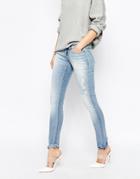 Cheap Monday Slim Low Rise Jeans With Distressing - Blue
