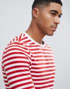 Asos Design Organic Cotton Long Sleeve Stripe T-shirt - Multi