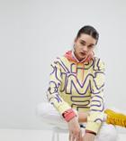 Puma Exclusive To Asos Sweatshirt With All Over Logo In Yellow - Green