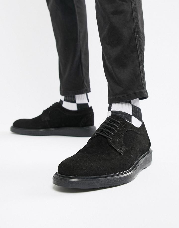 Dead Vintage Suede Brogue Shoes - Black