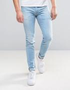 Diesel Sleenker Skinny Jean 084eb Light Wash - Blue