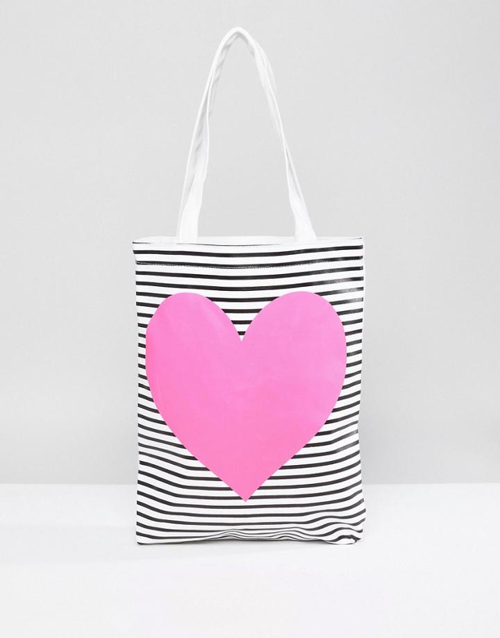 Ban. Do Canvas Neon Heart Tote Bag - Multi