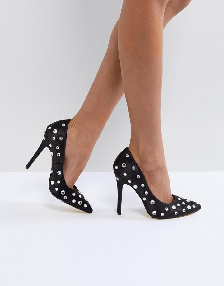 London Rebel Trophy Point High Heels - Black