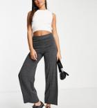 M Lounge Wide Leg Knitted Pants With Exposed Seams - Part Of A Set-black