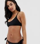 South Beach Exclusive Mix And Match Bunny Tie Bikini Bottom In Black