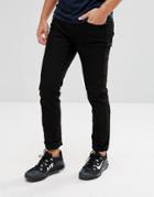 Pull & Bear Slim Jeans In Black - Black