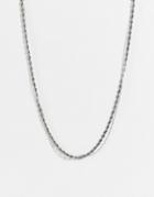 Bolongaro Trevor Double Layered Chain Necklace In Silver
