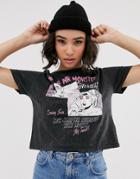 Bershka Motif T-shirt In Black