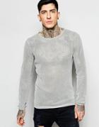 Lindbergh Sweater With Loose Knit In Gray - Gray