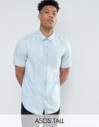 Asos Tall Regular Fit Denim Shirt - Blue