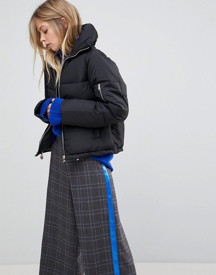 Qed London Padded Jacket - Black