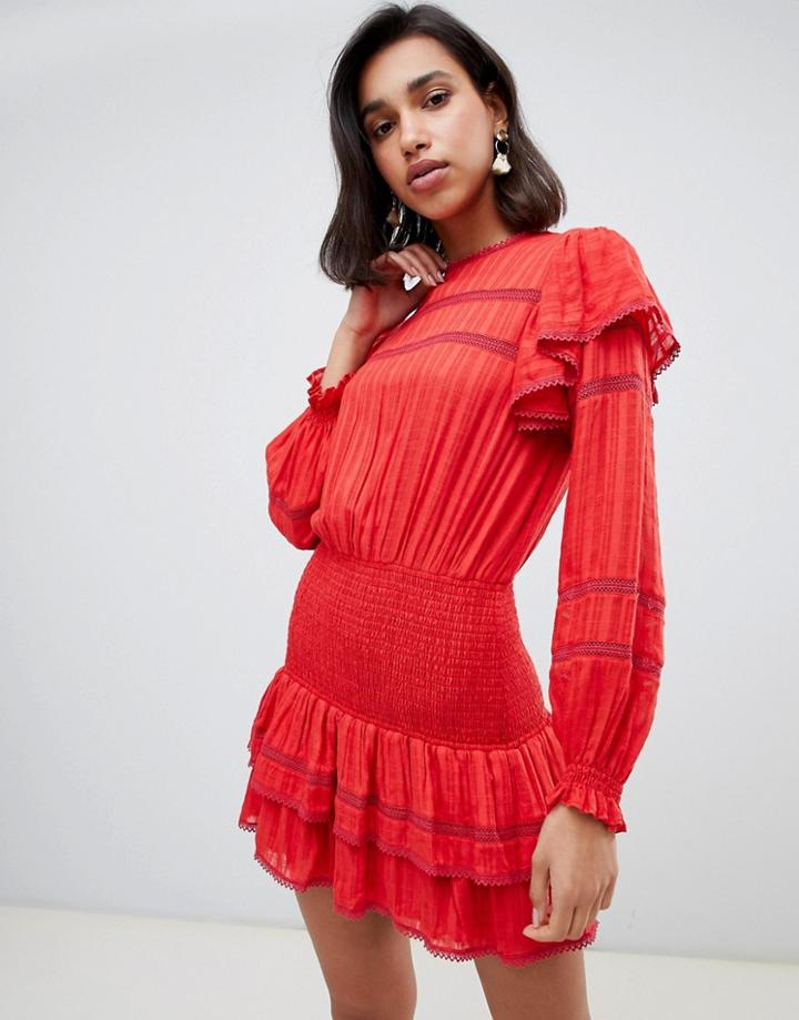 Stevie May Hold On Mini Dress - Red
