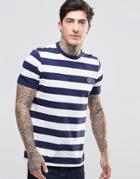 Fred Perry T-shirt With Bold Stripe - Snow White
