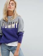 Tommy Jeans Color Block Sweatshirt - Gray