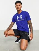 Under Armour Sportstyle Chest Logo T-shirt In Blue-navy
