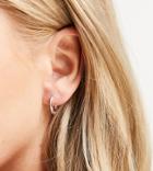 Asos Design Sterling Silver Huggie Hinge Hoop Earrings In 14mm