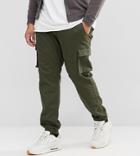 Only & Sons Plus Cargo Pants With Cuffed Hem - Green