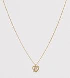 Reclaimed Vintage Inspired Gold Plated E Initial Pendant Necklace - Gold