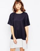 Minimum Color Block Shift Dress - 695 Winther Blue