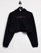 The Couture Club Archive Logo Cropped Tracksuit Hoodie-black