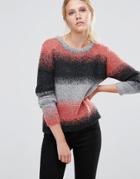 Pieces Pennie Stripe Wool Knit Sweater - Blue