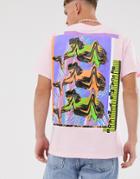 Reclaimed Vintage Oversized T-shirt With Trippy Male Print-pink