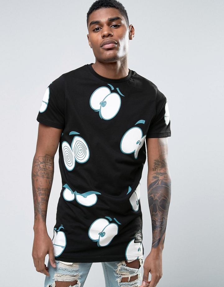 Cheats & Thieves Look Out All Over Print T-shirt - Black