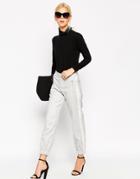 Asos Premium Tailored Jogger With Zip Detail Co-ord - Gray Marl