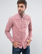 Farah Steen 2 Color Shirt Slim Fit Buttondown Oxford In Red - Red
