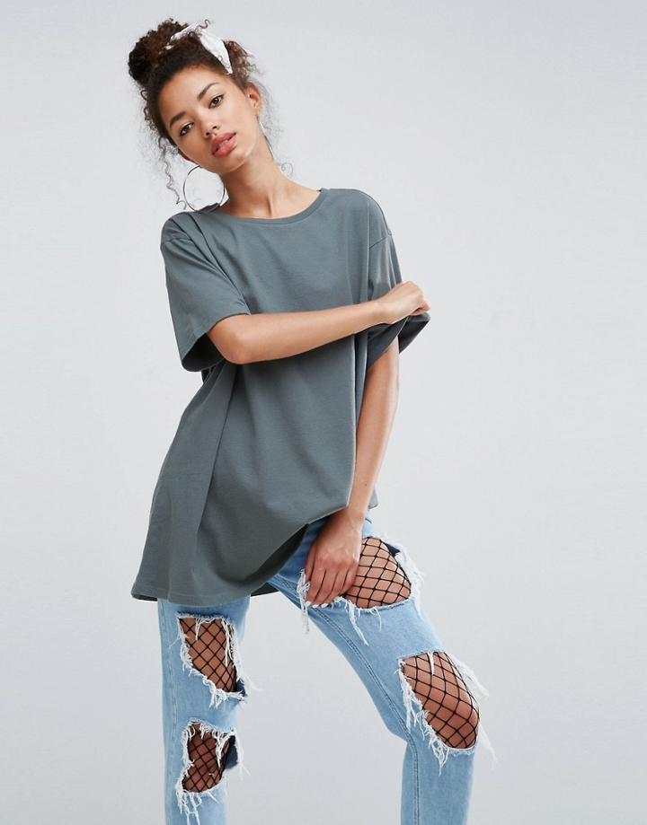 Asos Super Oversized Boyfriend T-shirt - Green