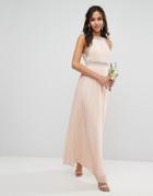 Tfnc Wedding Embellished Neck Maxi Dress - Pink