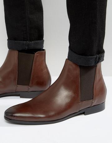 Hudson London Adler Leather Chelsea Boots-brown